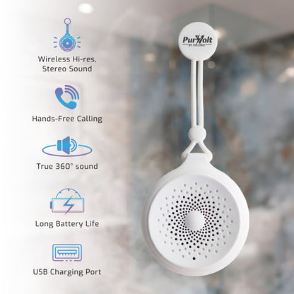 Waterproof Wireless Speaker – Portable Bluetooth Shower Speaker